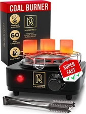 M. ROSENFELD Hookah Coal Burner 500W with Grid - Coal Burner for Hookah Cubes BL