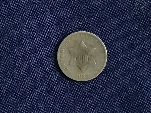 1852 Three Cent Silver E8234 - Picture 4 of 8