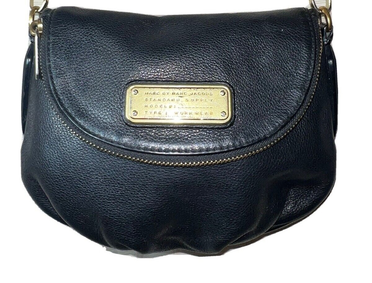 MARC BY MARC JACOBS Mini Q Natasha BLACK Leather Crossbody Bag NO