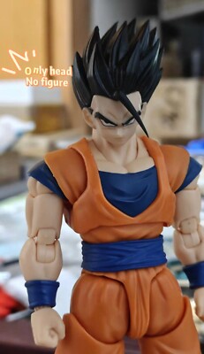 custom DRAGON BALL Z shf  gohan Future head Black （No body，No panel）