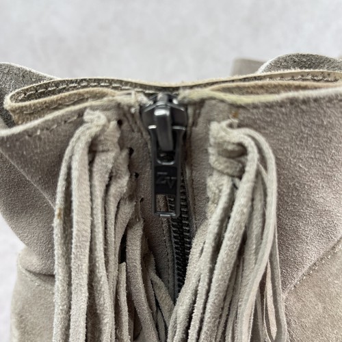 Zadig And Voltaire Tan Beige Pearce Fringe Suede Boots Women's Size 7 - Picture 7 of 12