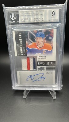 2018-19 UD Exquisite Endorsement Relic Auto Patch Connor McDavid /10 POP 2 🔥🔥