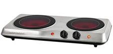 Countertop Infrared Double Burner 1700W Electric Hot Plate and Portable Stove Si