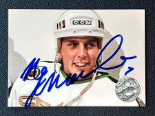 MIKE MODANO AUTHENTIC AUTOGRAPH 1991-92 PRO SET PLATINUM 91-92 NO 55       29086