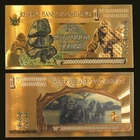 Zimbabwe 1 Yottalilion Dollars Gold Foil Banknote 100 Trillion Series