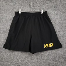 US Army Shorts Mens Small Black APFU Physical Fitness Uniform Drawstring Stretch