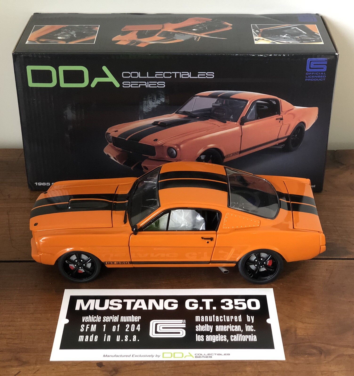 Ford Mustang Shelby GT350R 1965 ACME 1:18 modèle réduit de collection en métal noir