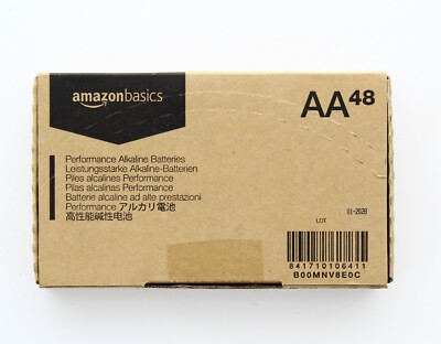 AA Batteries, 48 Pack AmazonBasics High Performance Alkaline Battery, EXP  2028 841710106411 | eBay