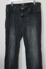 7 For All Mankind Women's Jeans Size 31 Black Inseam 31 Hemmed