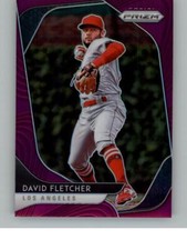 2020 Panini Prizm David Fletcher 14   Los Angeles Angels Purple Prizm