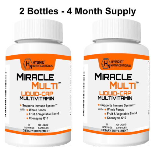 Liquid Capsules Multivitamin Softgels Men & Women, Daily Vitamin Mineral, 2 Pack