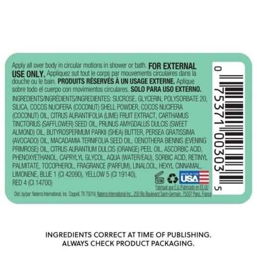 New Tree Hut Coconut Lime Shea Sugar Exfoliating and Hydrating Body Scrub, 18 oz