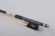 Carbon Fiber 4/4 Cello Bow Ebony frog Natural Bow Hair Flower Inlay Good Balance