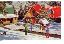 Elves-Snowball Fight-Santa's Workshop-North Pole-Colorado-Vintage Postcard