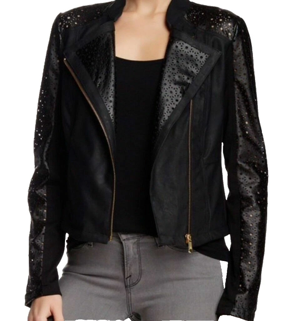 Chaqueta de moto negro Steve Madden abrigos, chaquetas y chalecos para Mujeres