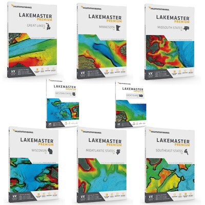 Humminbird LakeMaster VX Premium V1 for APEX/SOLIX/HELIX  CHOOSE YOUR REGION 