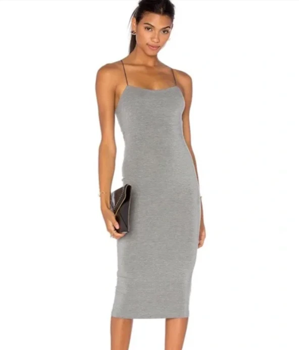 Abito Tank Cami con spalline Alexander Wang nuovo grigio erica taglia S