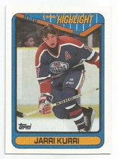 JARI KURRI 1990-91 TOPPS 1990 HIGHLIGHT CARD NM-MT CONDITION