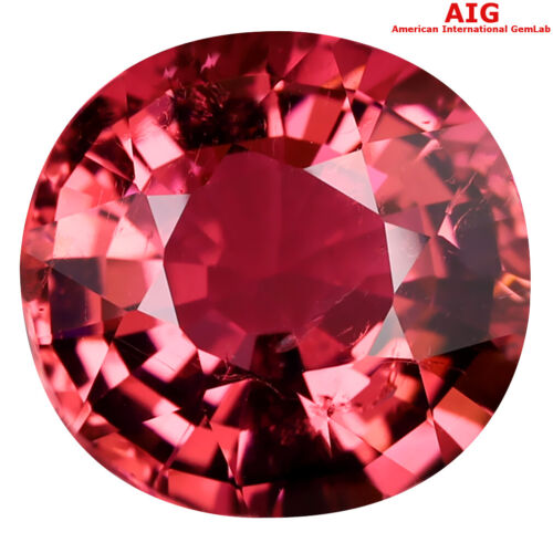 9.40 ct AIG Certified Mesmerizing Oval (14 x 13 mm) Un-Heated Pink Tourmaline