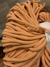 Braided Macrame Cotton Cord, poly center, 9mm, 100 Meters Peach READ details