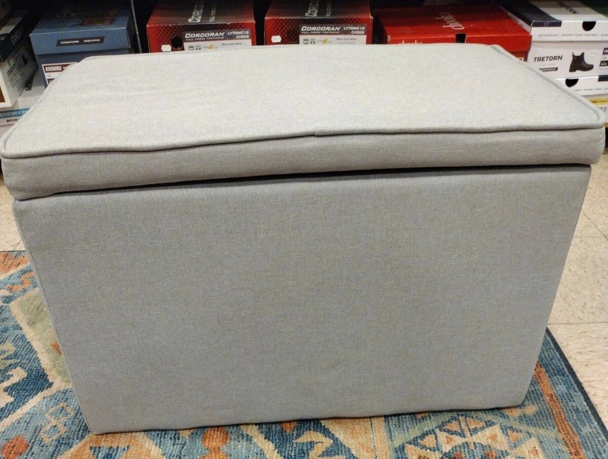 Room Essentials Double Storage Ottoman Dark Gray 24