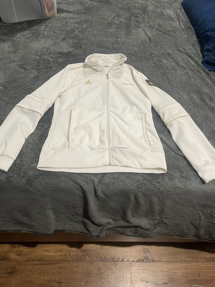 Adidas Germany Deutscher Fussball-Bund Mens L White Full Zip Track