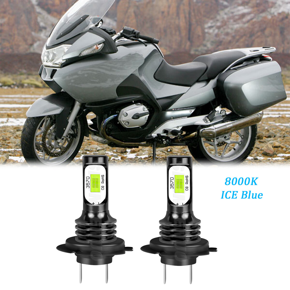 H7 LED Headlight White light Bulbs For BMW R1200RT-P 2005-2013