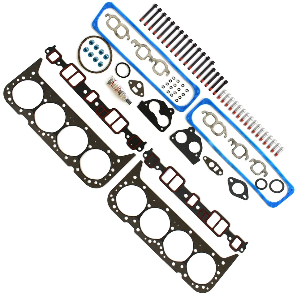 ✅Para Chevrolet C3500 1988-1995 5.7L 350CID V8 OHV VIN Juego de juntas de culata Juego de pernos Foto 3 de 4