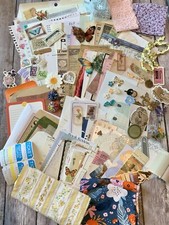 Mystery Junk Journal/Scrapbooking Supplies Pack 185 Items Paper Embellishments