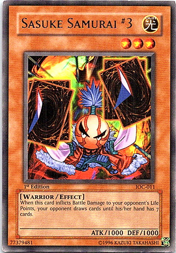 Sasuke Samurai #3 IOC-011 Yu-Gi-Oh! Card Light Play Unlimited | eBay Sasuke Samurai #3 IOC-011 Yu-Gi-Oh! Card Light Play Unlimited | eBay