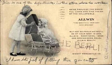 Allwin Collapsible Baby Carriages Sidway Mercantile Co Advertising Postcard
