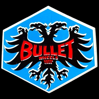 Vintage 1980s Santa Cruz Bullet Wheels Skateboard Sticker 