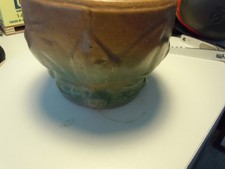 Early Nelson McCoy Matte Brown and Green glaze stoneware