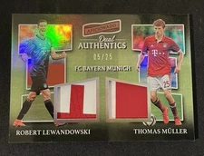2016 Panini Aficionado Dual Authentics FC Bayern Munich Lewandowski & Müller /25