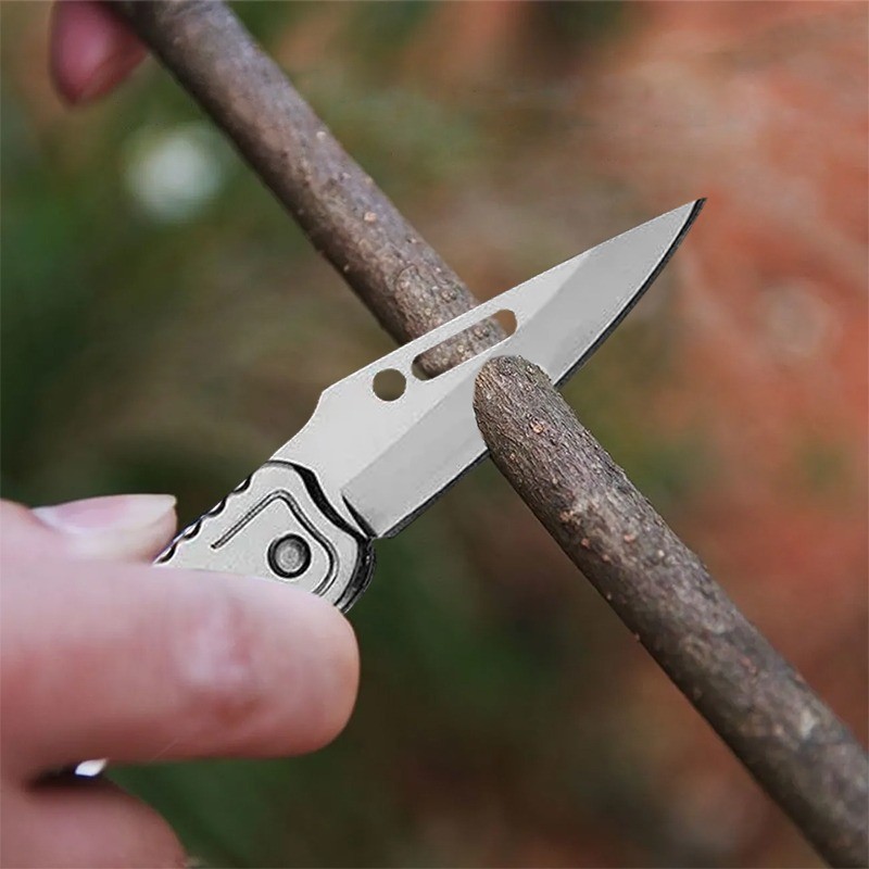 Stainless Steel Folding Utility Knife Set 9PCS for Camping Outdoor BBQ Cutting