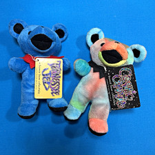 Grateful Dead Birthday Bear Beanbag Plush Lot of 2 Tour Memory Tags Vintage 1997