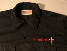 VTG Ozzy Osbourne Tour Work Shirt Dickies Size XL Embroidered Art Lettering