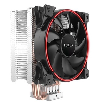 Pccooler GI-X3 V2 CPU-Kühler in Rot - Kühlset - 12 cm - 1800 RPM - 26,5 dB - 65