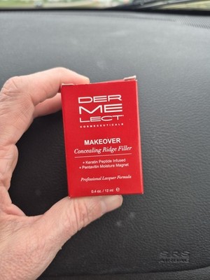 New Dermelect Makeover Concealing Ridge Filler Peptide Infused Nail Polish  .4oz