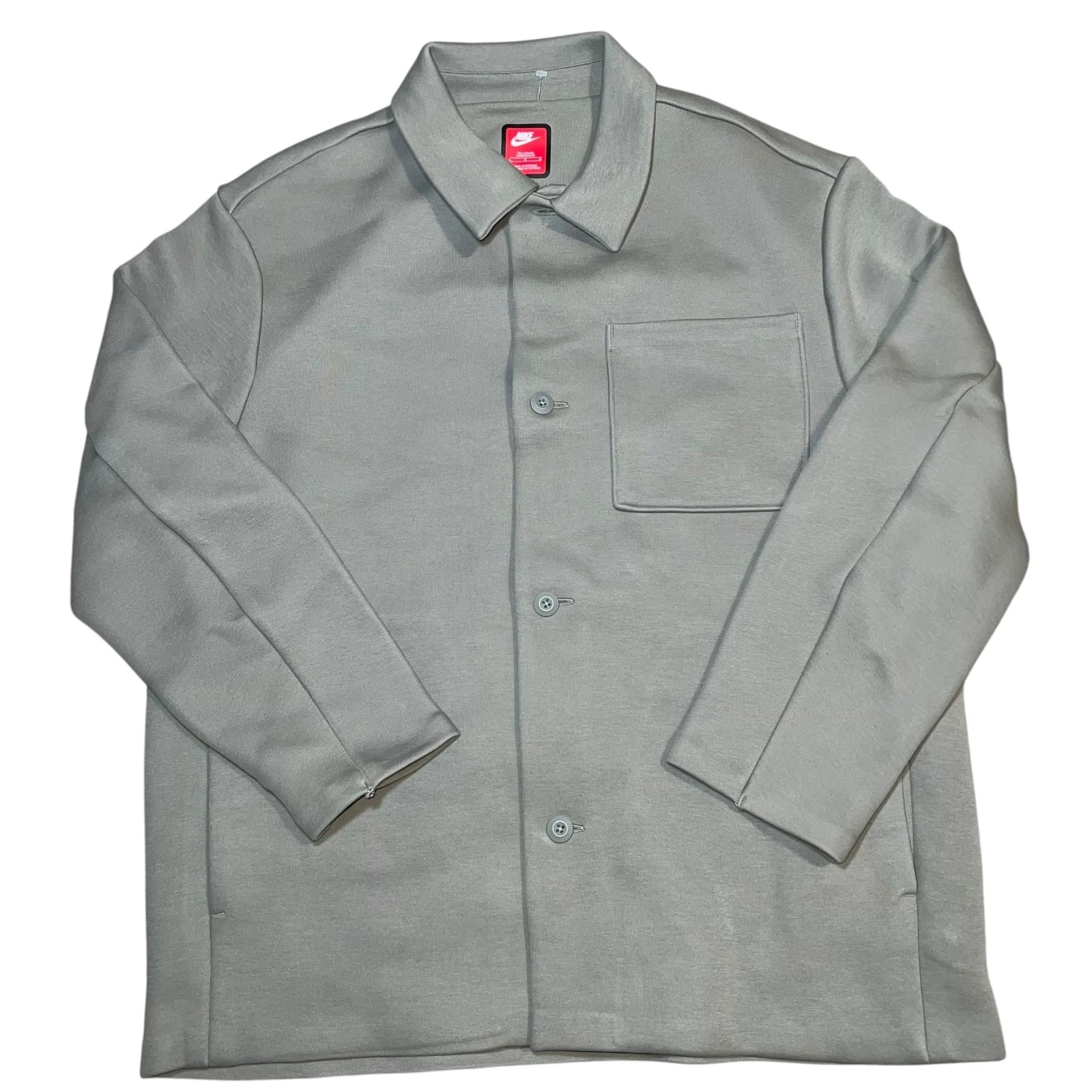 Nike Tech Fleece Reimagined Oversized Shacket Dark Stucco Men’s LT New Jacket