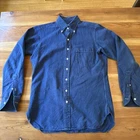 Drake’s London Men’s OCBD Oxford Button Down Dark Blue Made In England Sz 15.75