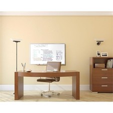 Pemberly Row 36.5" x 60.5" Silver Aluminum Frame Non-Magnetic Whiteboard