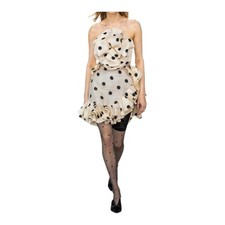 Zimmermann Black and White Polka Dot Crush Ruffle Mini Dress Size 4/6 (1)