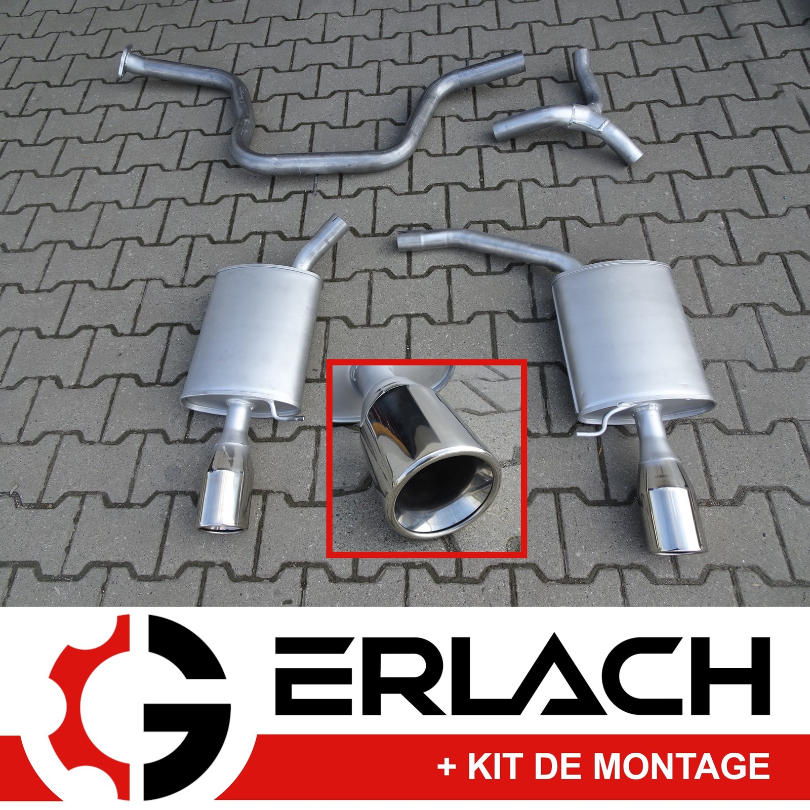 Echappement silencieux Ford Mondeo IV 2.2 TDCi 100mm pour eliminer la rouille 8292