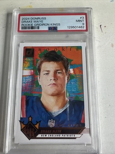 2024 Panini Donruss Rookie Gridiron Kings Drake Maye #3 (RC) PSA 9