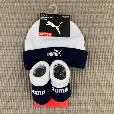 PUMA Baby Hat & Booties Combo 2-Piece Newborn 0-6 Months NWT