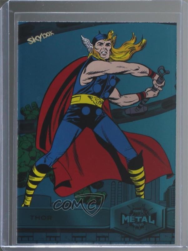 2022 Marvel Metal Universe Spider-Man Turquoise Light FX 13/50 Thor #189 04f2