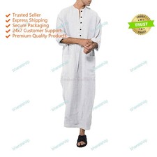 Mens Kurta White Color Plain Traditional Mens Kurta For Gift full Size Kurta