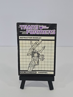 1986 SHRAPNEL Transformers G1 Instruction Manual Booklet Vintage Hasbro 