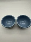 Two FIESTA Ware TRIPOD Dipping Candle Bowl PERIWINKLE BLUE Retired Item 98-01